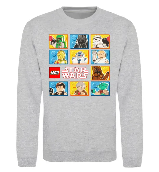 Свитшот Lego Star Wars Серый меланж фото
