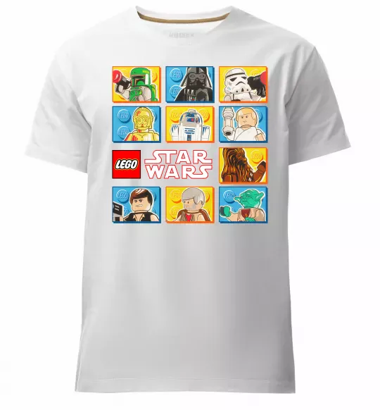 Чоловіча преміум футболка Lego Star Wars Білий фото
