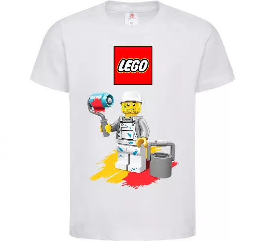 Детская футболка Lego painter Белый фото