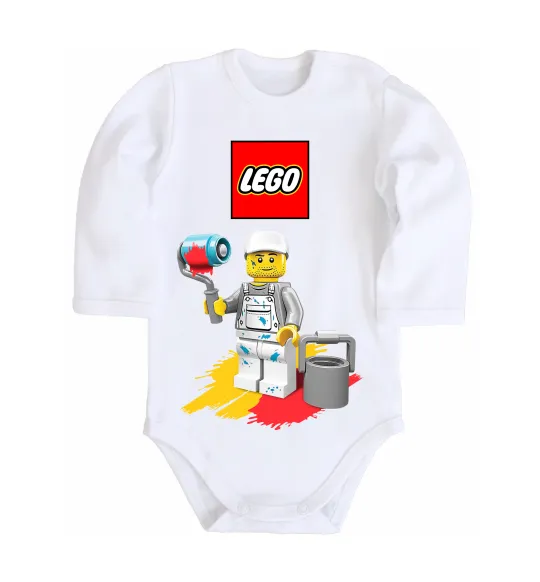 Детский боди Lego painter Белый фото