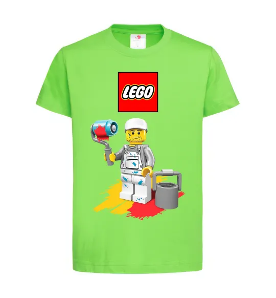 Дитяча футболка Lego painter Лаймовий фото