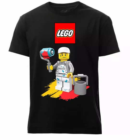 Чоловіча преміум футболка Lego painter Чорний фото