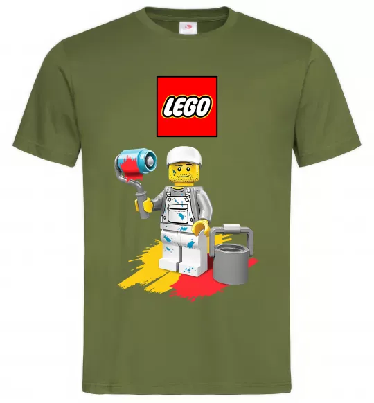 Мужская футболка Lego painter Оливковый фото