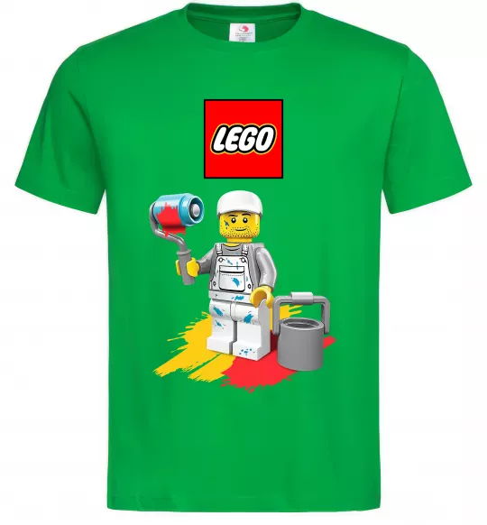 Мужская футболка Lego painter Зеленый фото