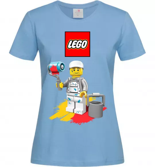 Жіноча футболка Lego painter Блакитний фото