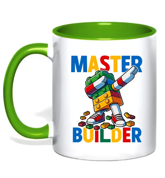 Чашка с цветной ручкой Master builder Лаймовый фото