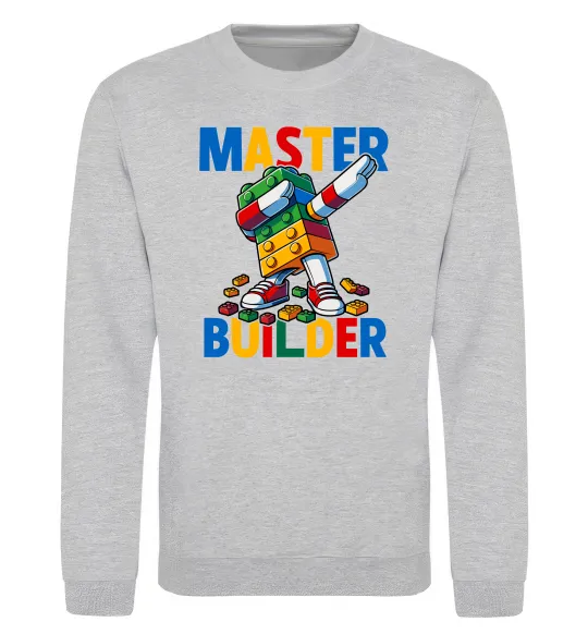 Свитшот Master builder Серый меланж фото