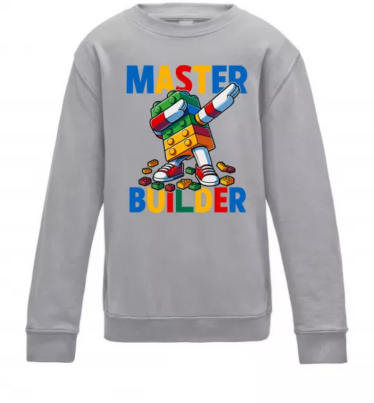 Детский Свитшот Master builder Серый меланж фото