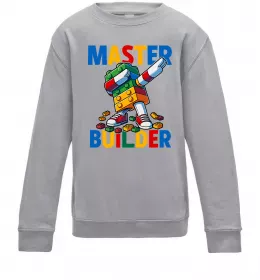 Дитячий світшот Master builder Сірий меланж фото