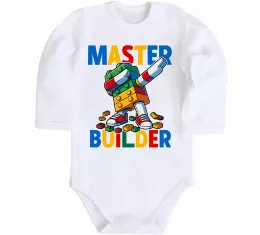 Детский боди Master builder Белый фото