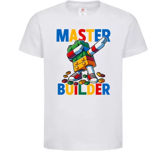 Дитяча футболка Master builder Білий фото