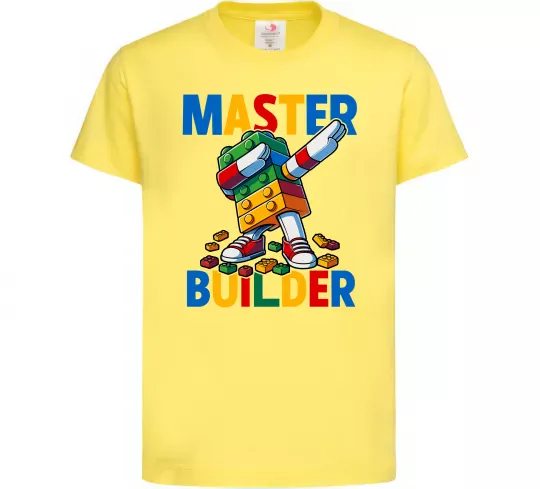 Дитяча футболка Master builder Лимонний фото