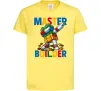 Дитяча футболка Master builder Лимонний фото