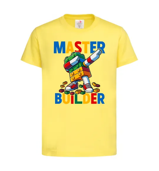 Детская футболка Master builder Лимонный фото