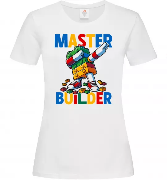 Жіноча футболка Master builder Білий фото