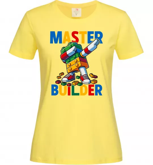Жіноча футболка Master builder Лимонний фото