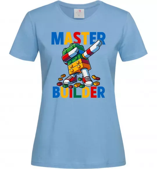 Жіноча футболка Master builder Блакитний фото