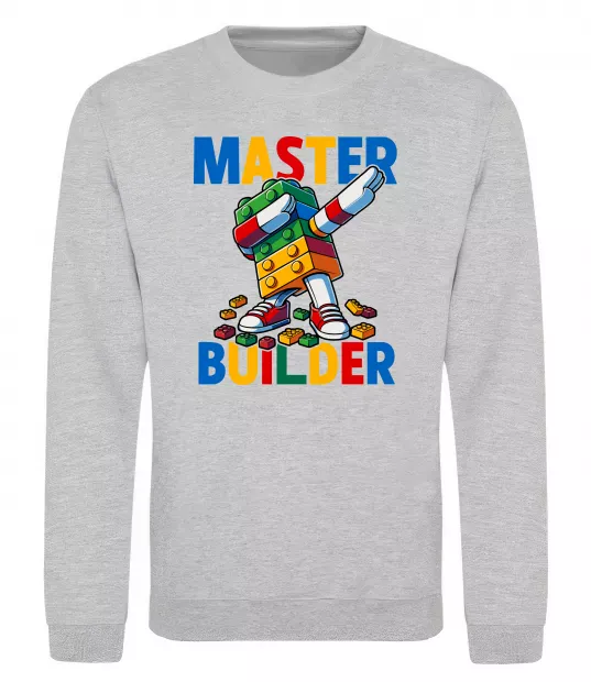 Свитшот Master builder Серый меланж фото