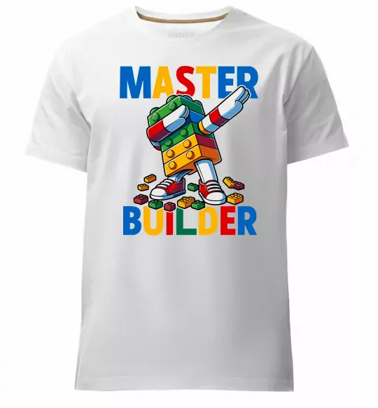 Чоловіча преміум футболка Master builder Білий фото