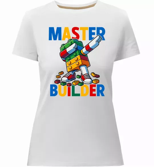 Женская премиум футболка Master builder Белый фото