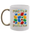 Чашка з кольоровою ручкою Master builder lego Золото фото