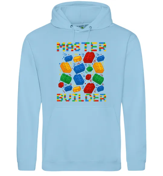 Мужская толстовка (худи) Master builder lego Голубой фото