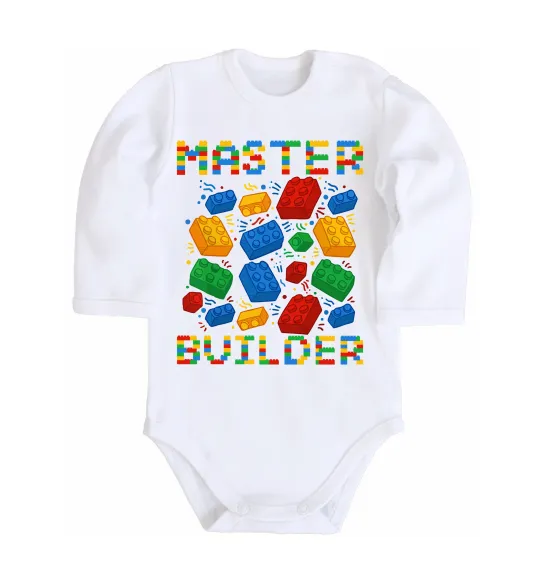 Дитячий бодік Master builder lego Білий фото
