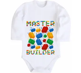 Детский боди Master builder lego Белый фото