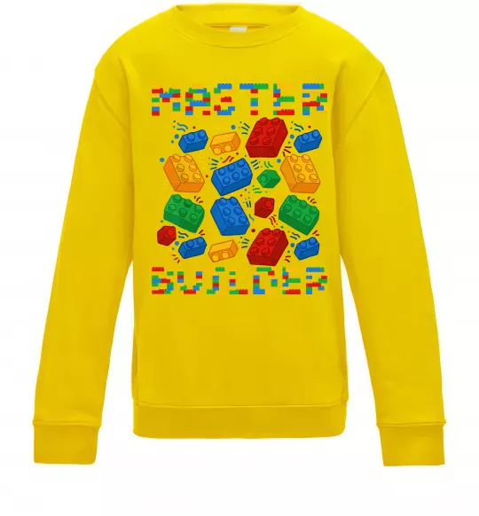 Детский Свитшот Master builder lego Солнечно желтый фото