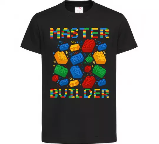 Дитяча футболка Master builder lego Чорний фото