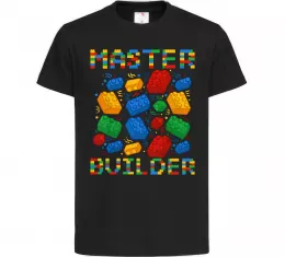 Детская футболка Master builder lego Черный фото