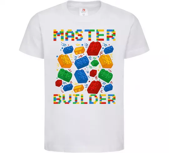 Дитяча футболка Master builder lego Білий фото