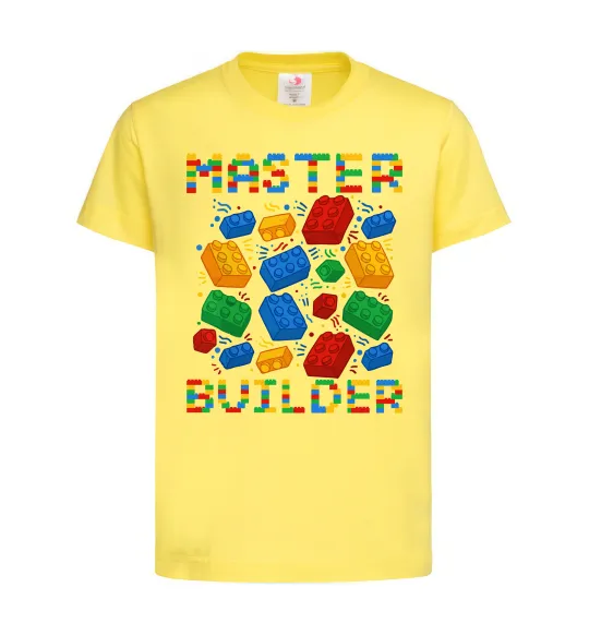 Детская футболка Master builder lego Лимонный фото