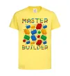 Детская футболка Master builder lego Лимонный фото