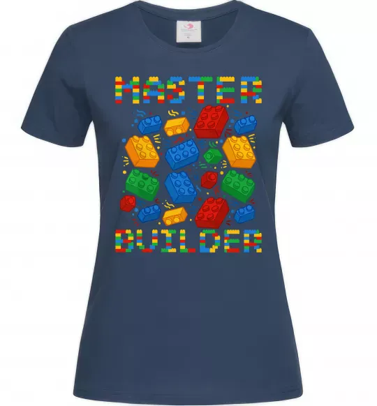Женская футболка Master builder lego Темно-синий фото