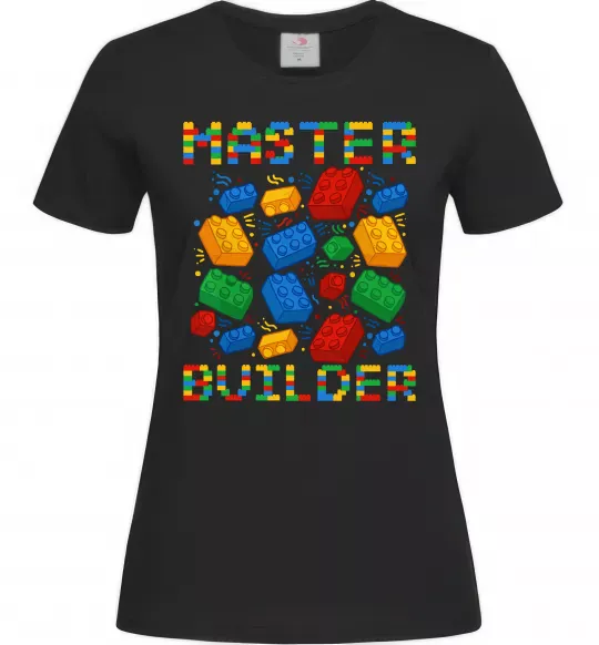 Женская футболка Master builder lego Черный фото
