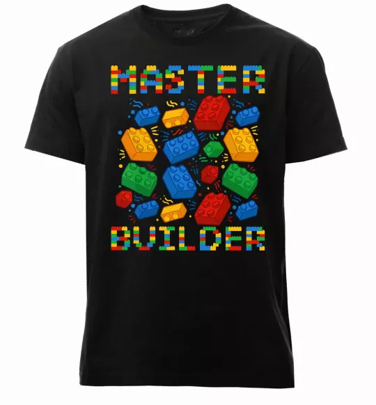 Мужская премиум футболка Master builder lego Черный фото