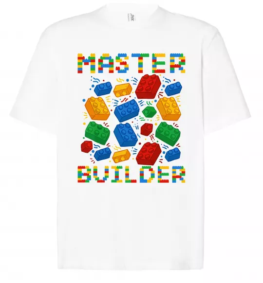 Футболка Оверсайз Master builder lego Белый фото