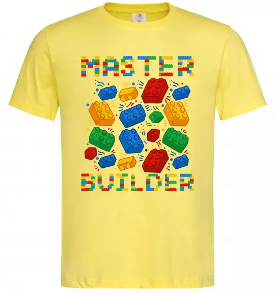 Мужская футболка Master builder lego Лимонный фото