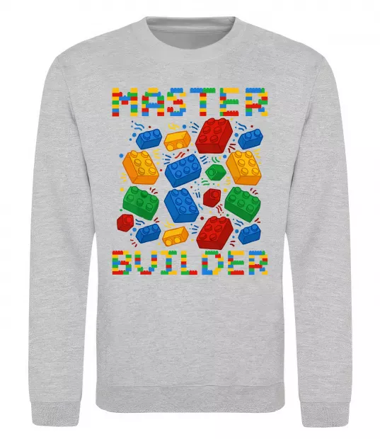Свитшот Master builder lego Серый меланж фото