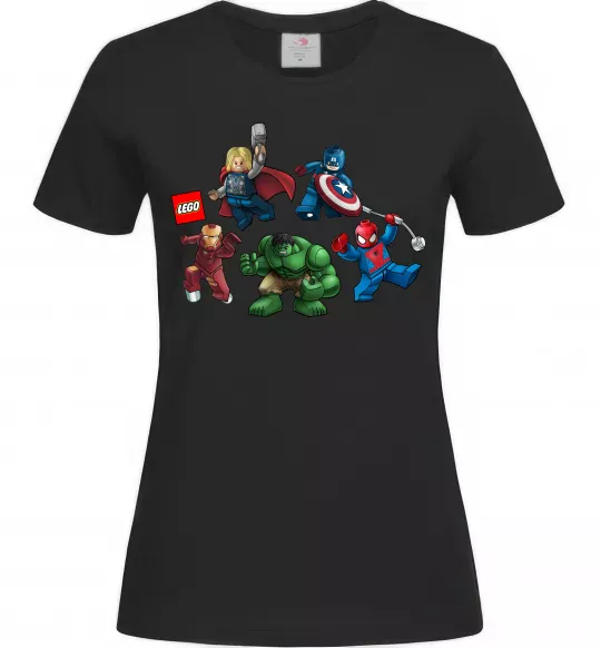 Жіноча футболка Lego Marvel Чорний фото