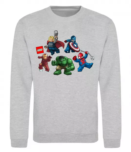 Свитшот Lego Marvel Серый меланж фото