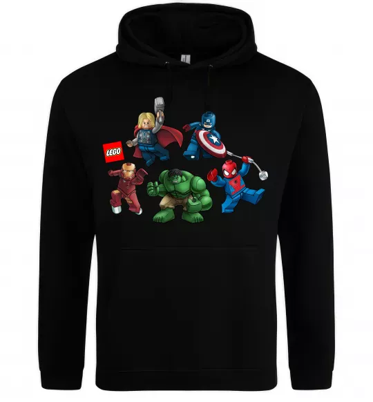 Женская толстовка (худи) Lego Marvel Черный фото