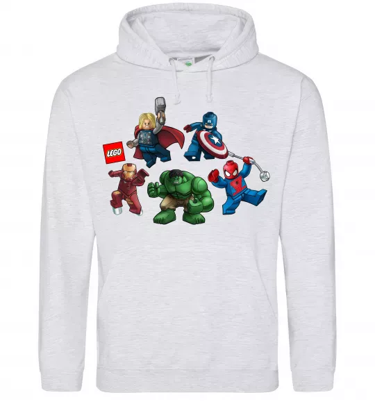 Женская толстовка (худи) Lego Marvel Серый меланж фото