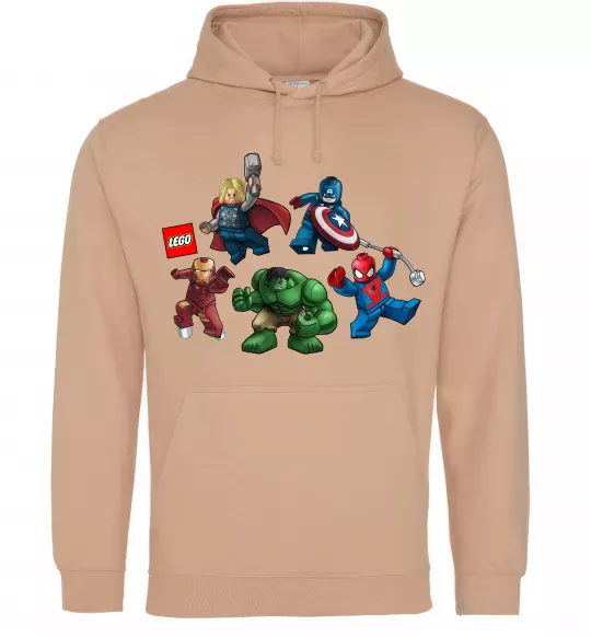 Женская толстовка (худи) Lego Marvel Песочный фото