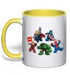 Чашка с цветной ручкой Lego Marvel Солнечно желтый фото