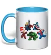Чашка с цветной ручкой Lego Marvel Голубой фото