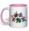 Чашка с цветной ручкой Lego Marvel Нежно розовый фото