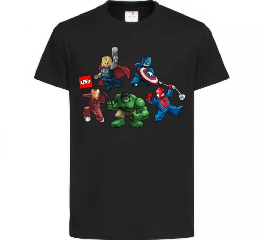 Детская футболка Lego Marvel Черный фото