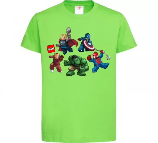Детская футболка Lego Marvel Лаймовый фото